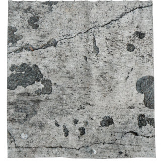 Rideaux De Douche Texture d'un vieux mur de béton fêlé. Arrière-plan