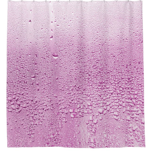 Rideaux De Douche Texture d'une goutte de pluie sur un verre mouillé (Devant)