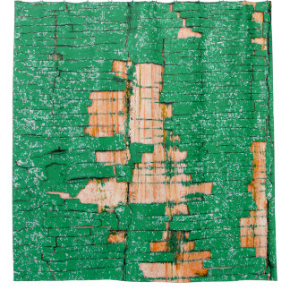 Rideaux De Douche Texture d'une vieille clôture en bois avec peintur