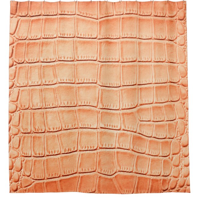 Rideaux De Douche Texture en cuir de crocodile brun clair (Devant)