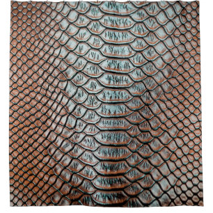 Rideaux De Douche texture en cuir de peau texture de fond, crocodile