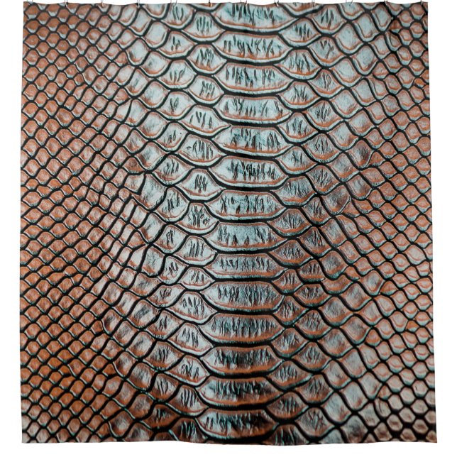 Rideaux De Douche texture en cuir de peau texture de fond, crocodile (Devant)