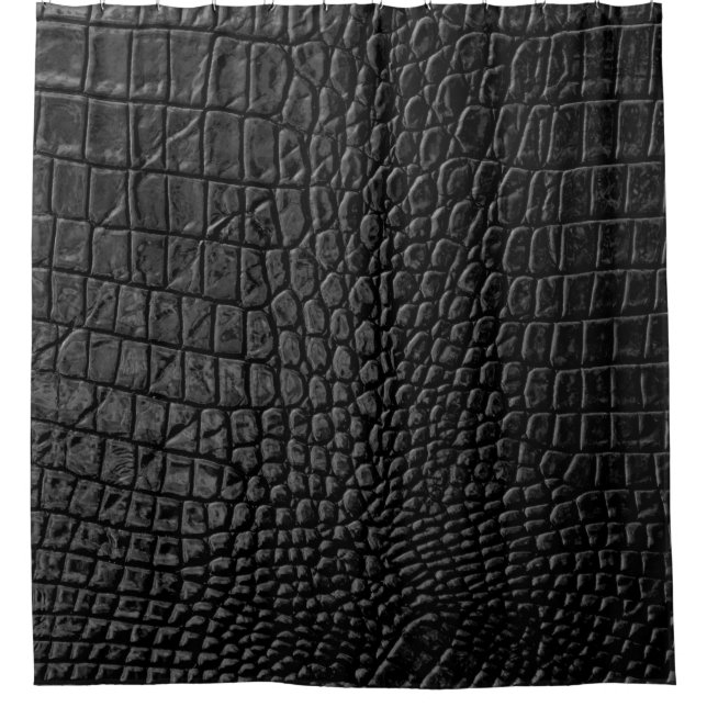 Rideaux De Douche Texture en cuir noir (Devant)