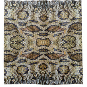 Rideaux De Douche Texture Motif de la peau de serpent