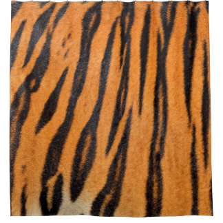 Rideaux De Douche Texture réaliste de la peau du tigre.