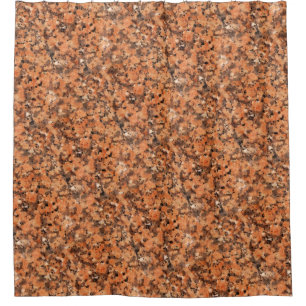 Rideaux De Douche Texture Rock tachetée Motif vive Orange Noir