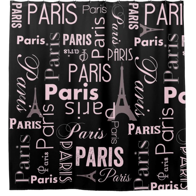 Rideaux De Douche Thème Paris Paris Paris  (Devant)