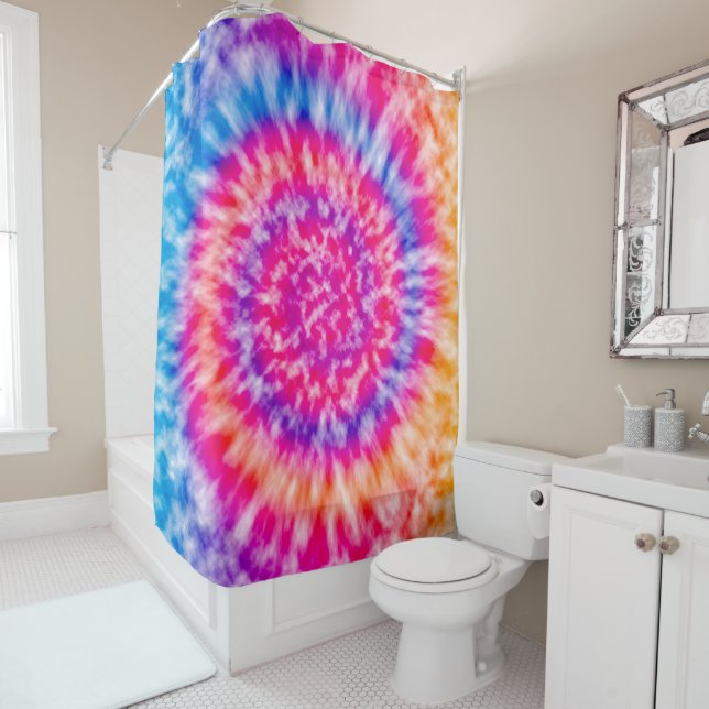 Rideaux De Douche Tie Dye (En situation)