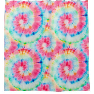 Rideaux De Douche Tie Dye Spiral. Belle Aquarelle Dirty Art. Sw
