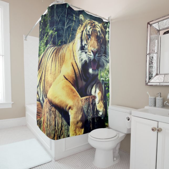Rideaux De Douche Tigre (En situation)