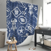 Timbre Marin Vintage Bleu de Nuit