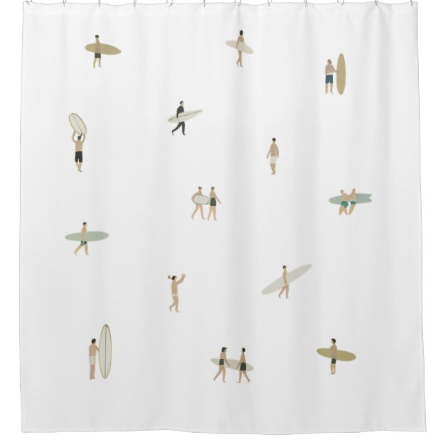 Rideaux De Douche Tiny Surfers Shower Curtain (Devant)