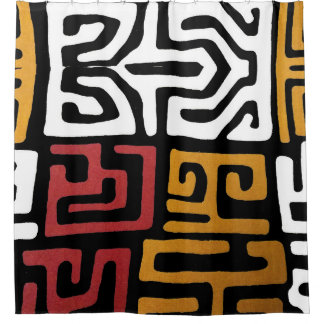 Rideaux De Douche Tissu de boue africain