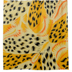 Rideaux De Douche tissu peau abstraite mixte animal texture backgrou