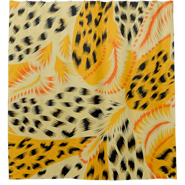 Rideaux De Douche tissu peau abstraite mixte animal texture backgrou (Devant)
