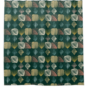 Rideaux De Douche Tissu Tribal des Caraïbes gras : Turquoise Boho