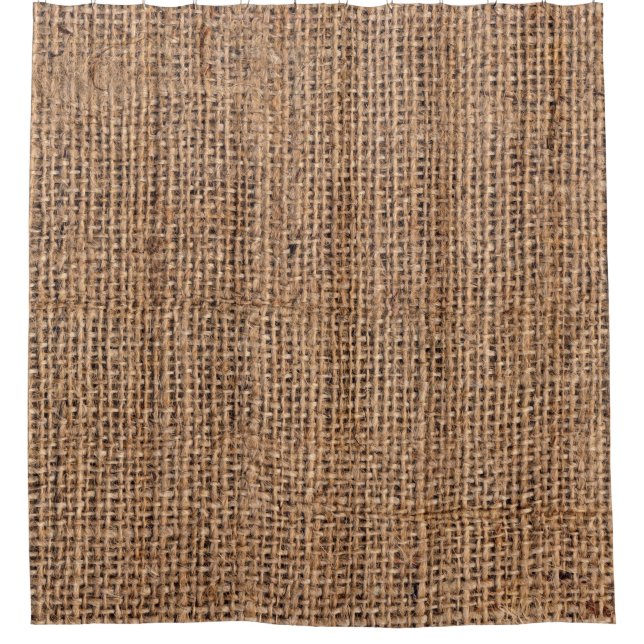 Rideaux De Douche Toile Burlap Brown naturel Grange grossier (Devant)