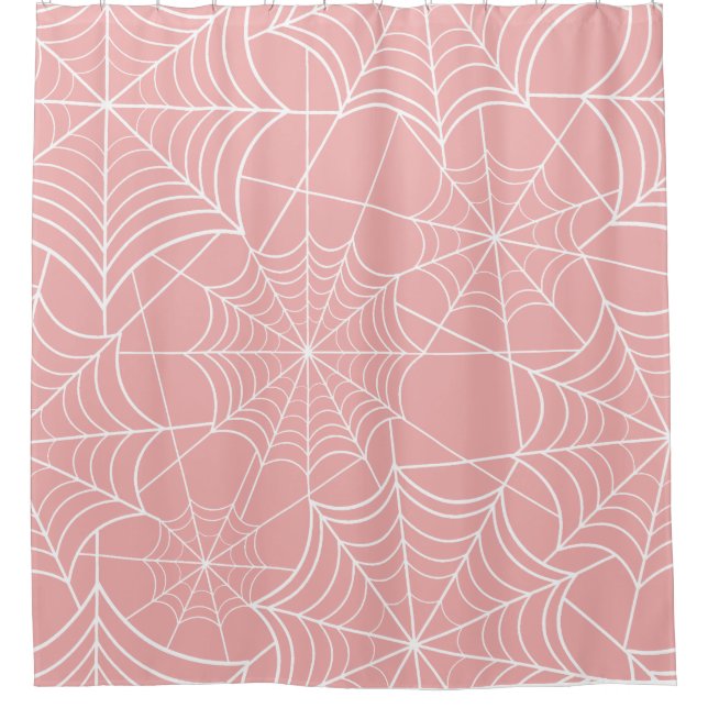 Rideaux De Douche toile d'araignée rose pastel (Devant)