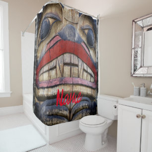 Rideaux De Douche Tonnerre à visage totem