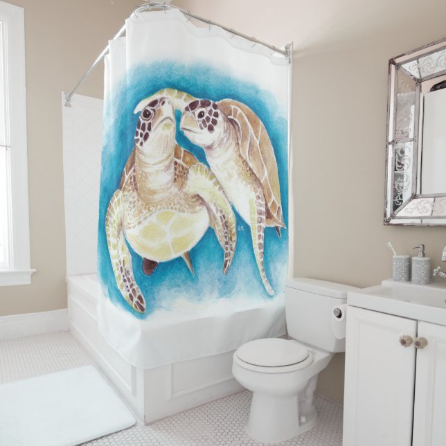 Rideaux De Douche Tortues marines (En situation)