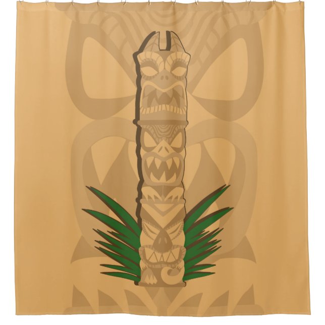 Rideaux De Douche Totem de Dinosaur Tiki (Devant)