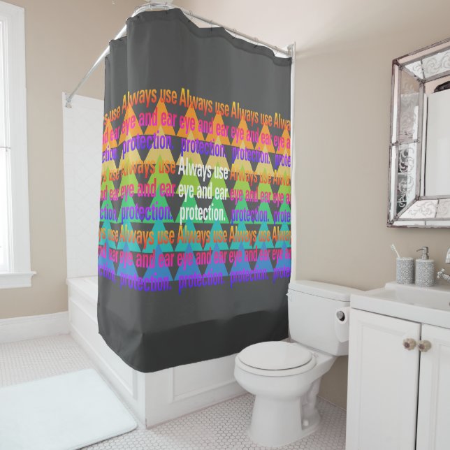 Rideaux De Douche Toujours utiliser le spectre oculaire Rainbow Blen (En situation)