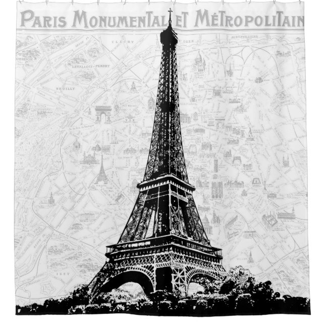Rideaux De Douche Tour Eiffel Paris (Devant)