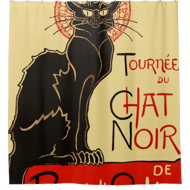 Rideaux De Douche Tournée du Conversation noir Art nouveau (Devant)