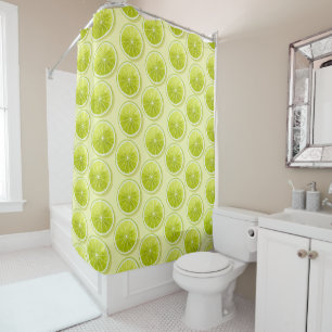 Rideaux De Douche Tranches de chaux sur Jaune clair