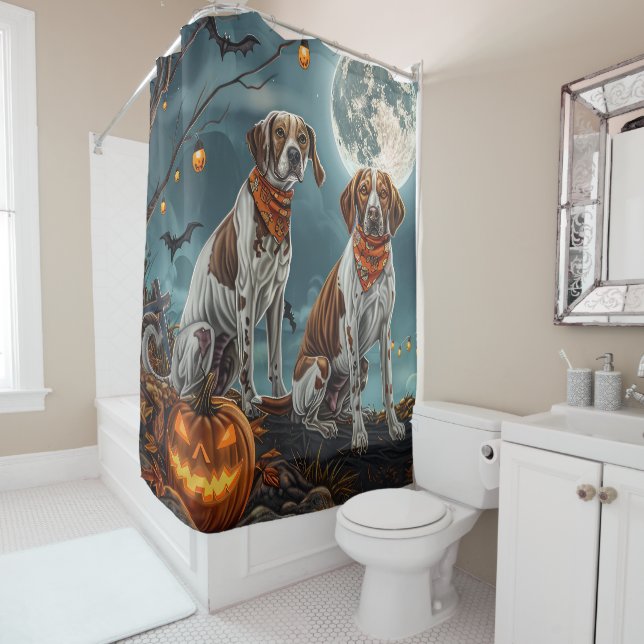 Rideaux De Douche Treking Walker Halloween Éffrayant (En situation)