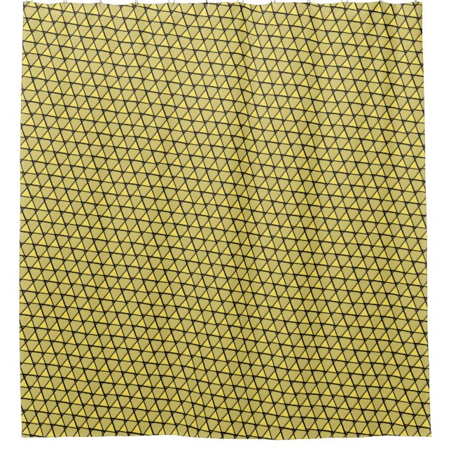 Rideaux De Douche Triangles Funky Jaune (Devant)