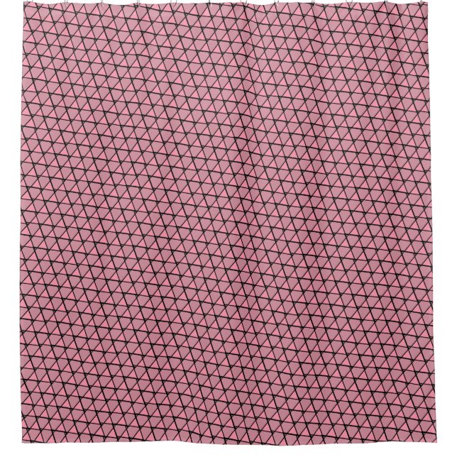 Rideaux De Douche Triangles Roses (Devant)