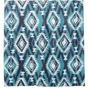 Rideaux De Douche Tribal géométrique Aztec Navajo Imprimer
