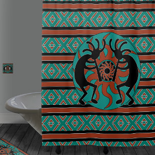Rideaux De Douche Tribal Sun de Kokopelli