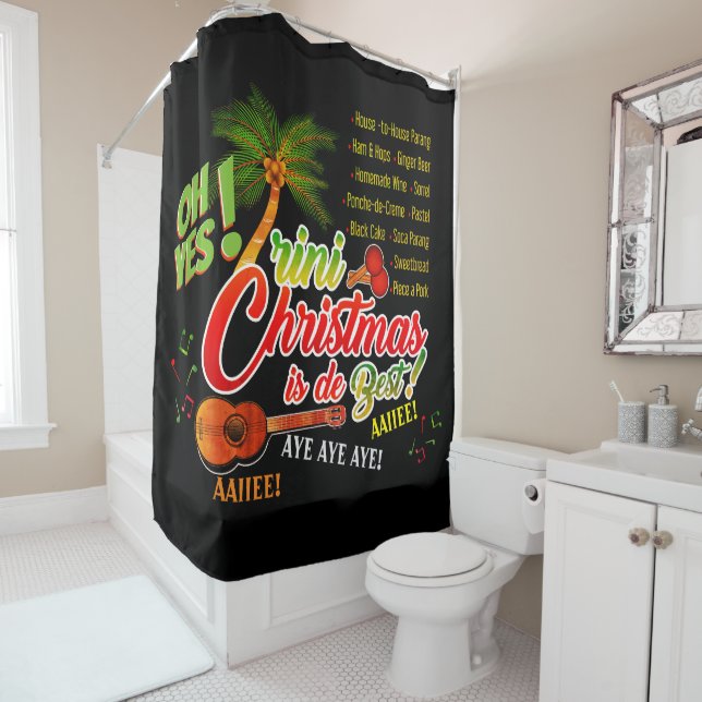 Rideaux De Douche Trini Noël est le meilleur sur BLACK (En situation)