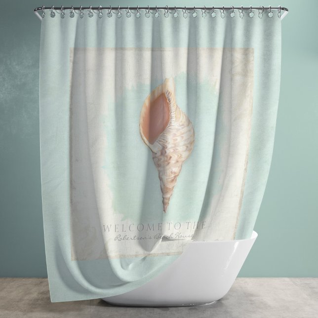 Rideaux De Douche Tritons Trumpet Shell Beach Salle de bain personna (Créateur téléchargé)