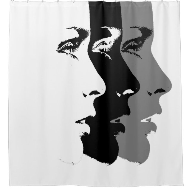 Rideaux De Douche Trois visages (Devant)