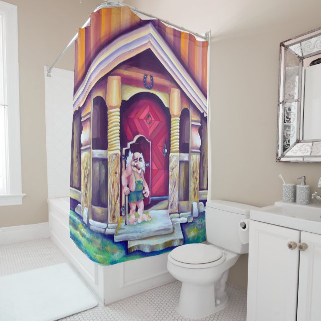 Rideaux De Douche Troll scandinave - Equinus (En situation)