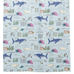 Rideaux De Douche Trouver le Motif Dory Blue Cartoon