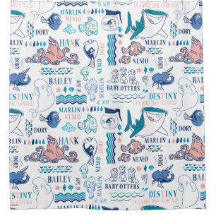 Rideaux De Douche Trouver le Motif Dory Pastel