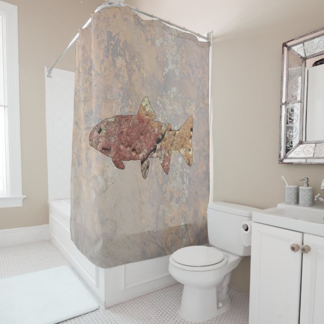 Rideaux De Douche Truite de Moss Rock (En situation)
