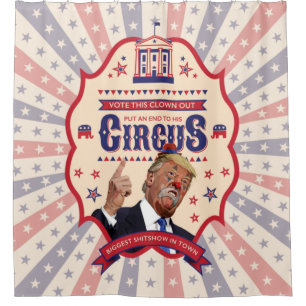 Rideaux De Douche Trump est un clown - Poster Vintage du cirque