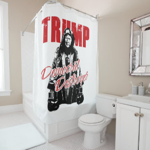 Rideaux De Douche Trump, le démocrate, l'Humour de conception graphi