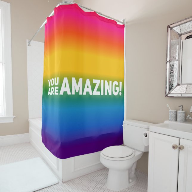 Rideaux De Douche Tu Es Extraordinaire ! (En situation)