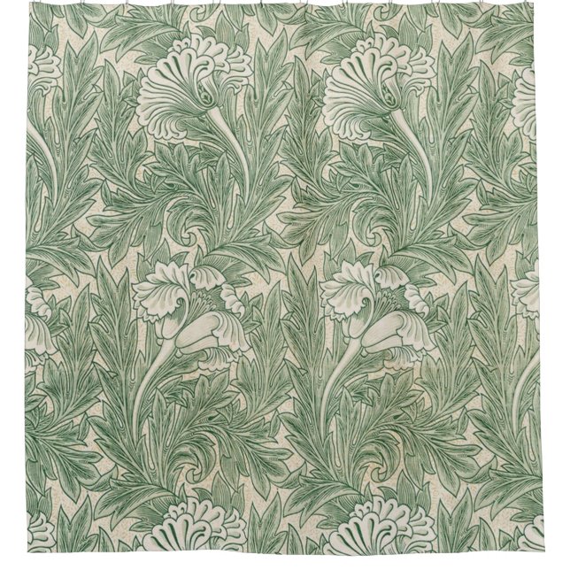 Rideaux De Douche Tulip Motif (1875) Par William Morris (Devant)