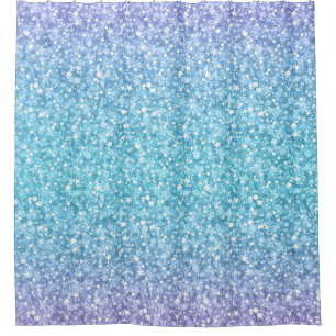 Rideaux De Douche Turquoise & Touche De Parties scintillant Violette