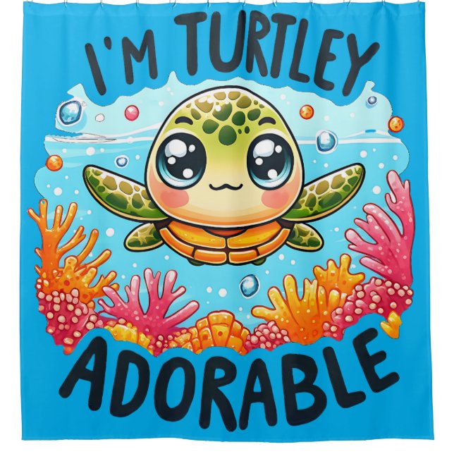 Rideaux De Douche "Turtley Adorable" (Devant)