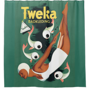 Rideaux De Douche Tweka maillot et imprimé dans les années 1950