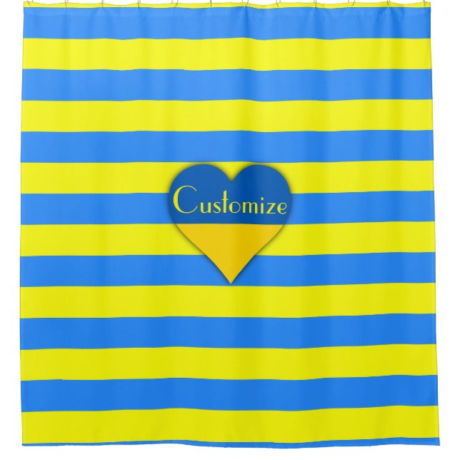Rideaux De Douche Ukraine Drapeau bleu jaune Thunder_Cove (Devant)
