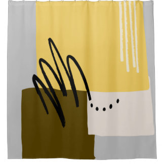 Rideaux De Douche Ultime gris et éclairant Couleur jaune No2